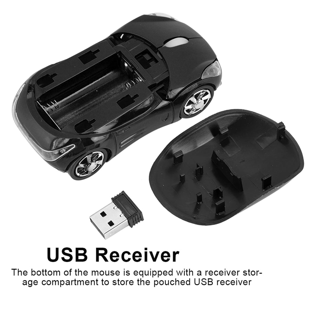 Car Mouse Wireless Optical 1600DPI Mac ME Windows Tablet Gaming Office