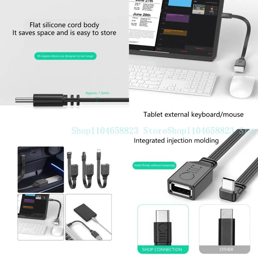 USB C 2 0 Adapter OTG Cable Connector Male Female Laptop Computer Zpaxo