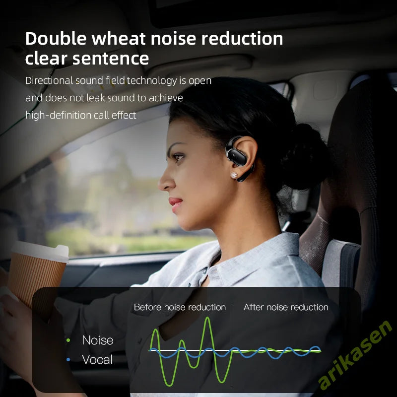 Bluetooth 5 4 Headphones Wireless Open Ear Earbuds 60 Hrs Playtime