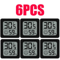 6PCS Mini Digital Thermometer Hygrometer Indoor Temperature LCD Electronic Monitor Hygrometer Outdoor Room Baby Zpaxo 6PCS-Black
