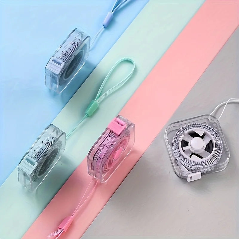 Portable Soft Tape Measure 2M 6FT Cute Retractable Lock Clear CM Inch