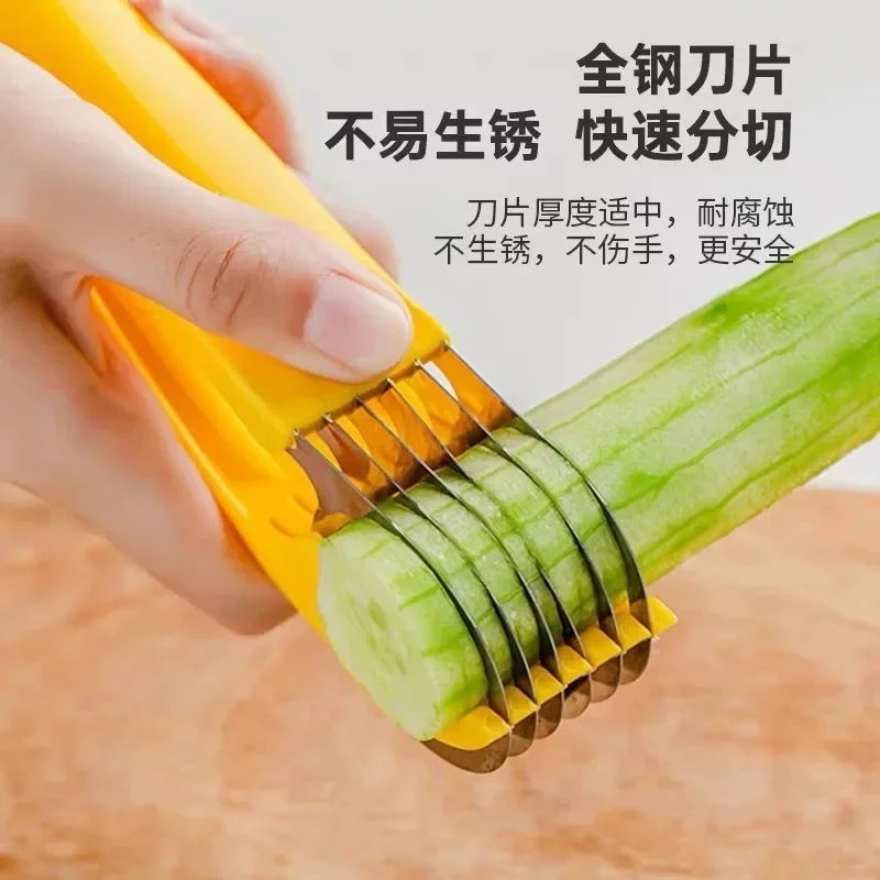 Stainless Steel Banana Slicer, Kitchen Ham Sausage Fruit Slicer, Daily Dining Kitchen, Salad Platter, Ring Cutter, Fruit Slicer Zpaxo
