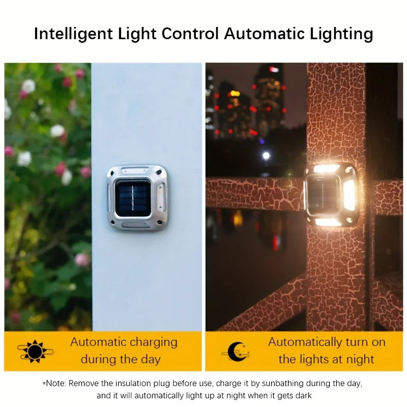8 LEDs Solar Light Warm White IP65 Waterproof Outdoor Lamp Dusk Dawn Zpaxo