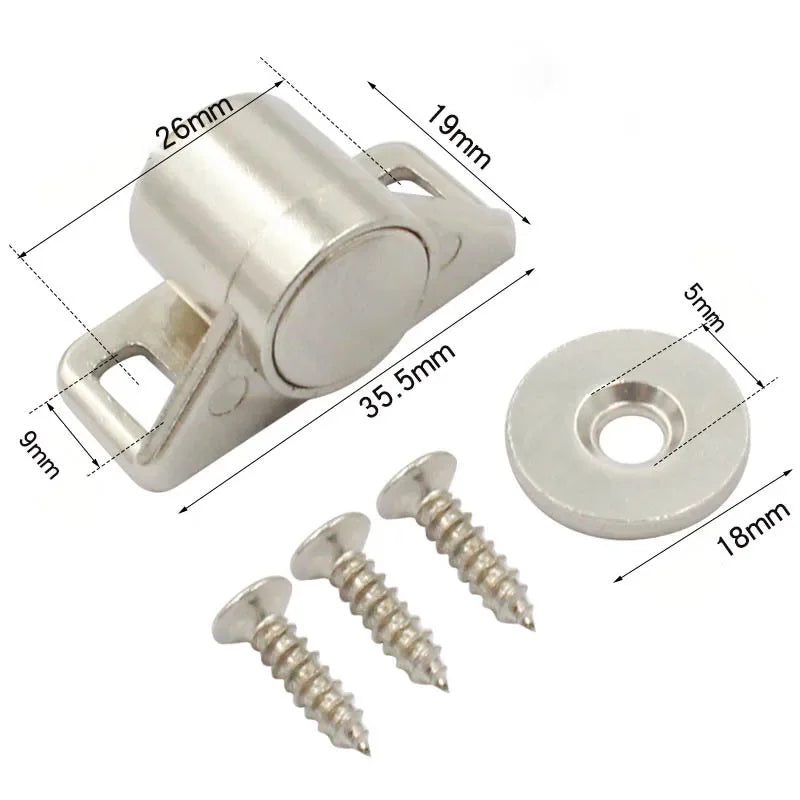 Ultra Thin Magnet Cabinet Door Catches Cupboard Closer Door Stopper Home Furniture Hardware Accessory Zpaxo