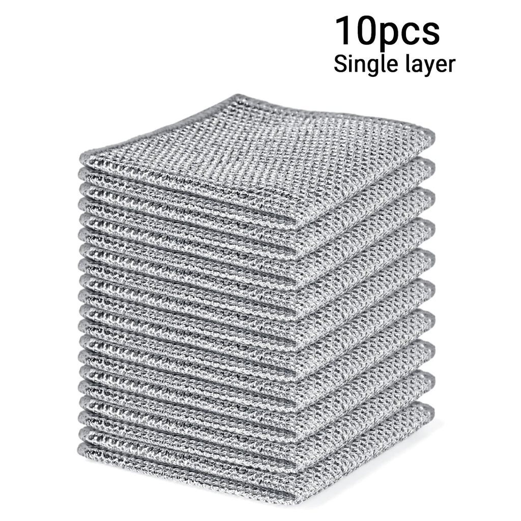 Stainless Steel Wool Scrubbers – Reusable Kitchen Cleaner 10/30/60pk