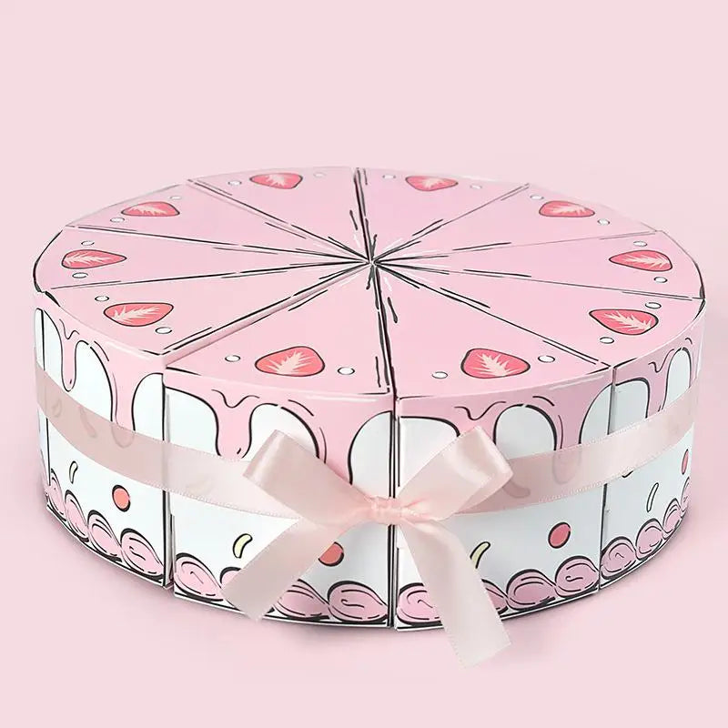 Triangular Cake Shaped Paper Box Cookie Candy Baby Shower Favors Zpaxo A1
