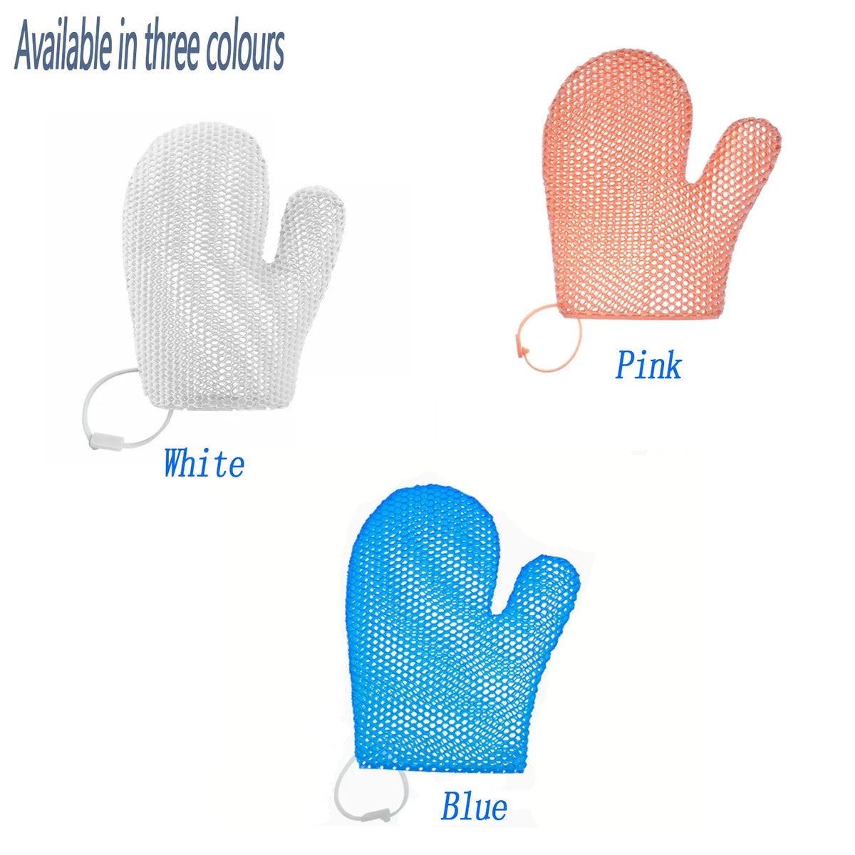 Honeycomb TPU Exfoliating Shower Finger Caps Deep-cleansing Body Zpaxo 1 set