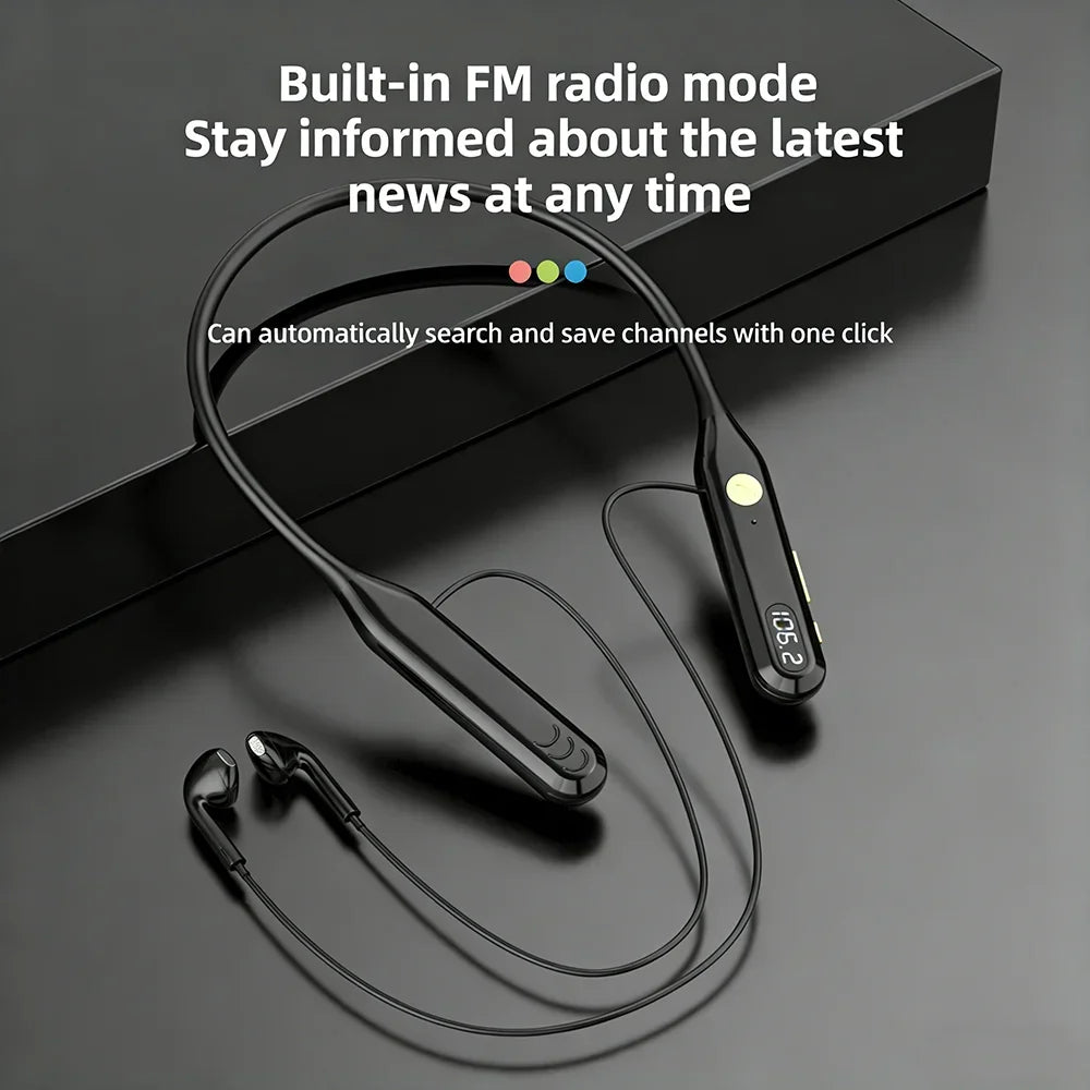 KEBIDUMEI 4-in-1 Neckband Bluetooth 6 0 Earphones ENC Noise Reduction