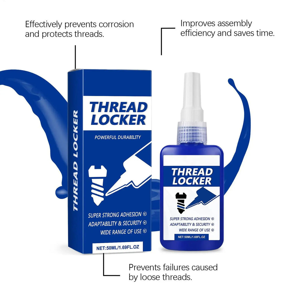 Removable Thread Locker Adhesive Blue Metal Glue Sealant Screws Bolts