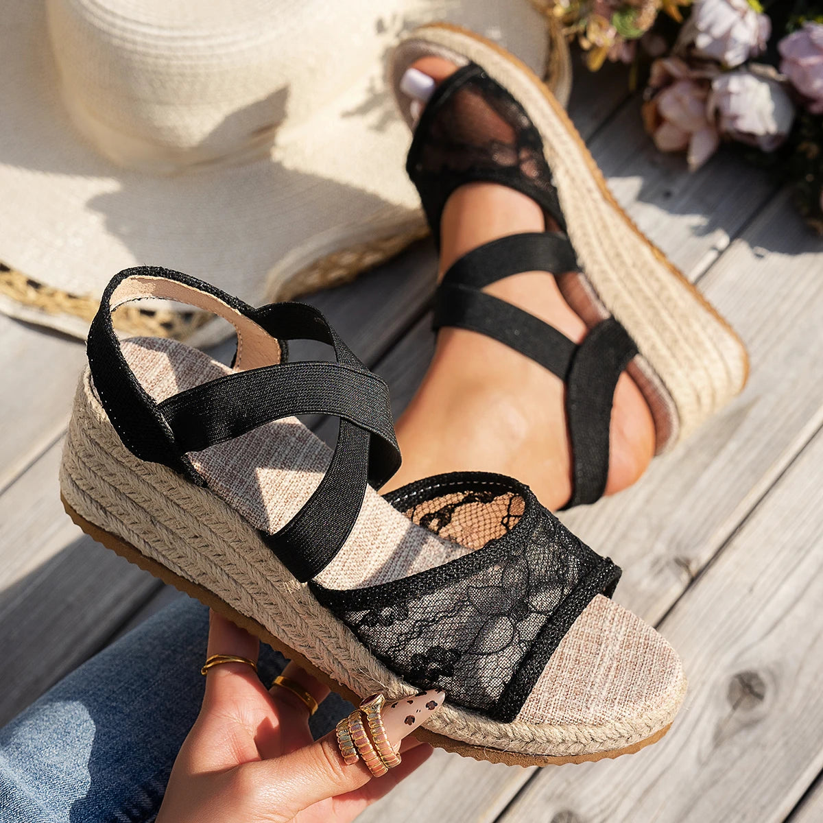 Women Sandals 2026 Fashion Wedges Shoes Summer Platform Heel Female Zpaxo