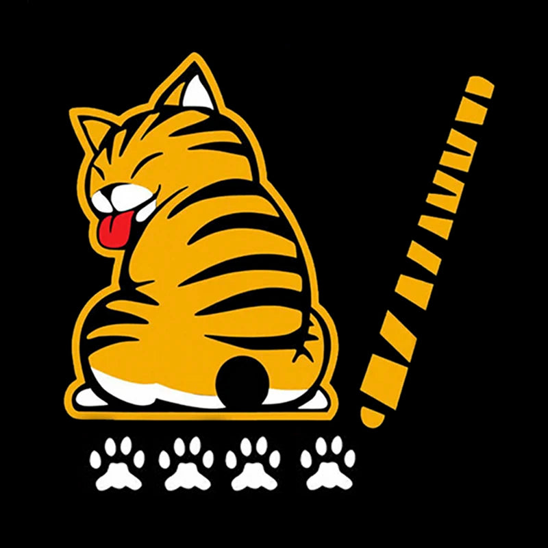 Car Window Decor Sticker Cute Cat Moving Tail Stickers Wiper Decals Zpaxo