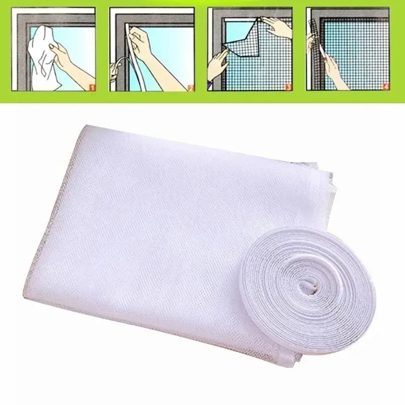 White Black Anti Mosquito Curtain Net Screens Window Mosquito Net Self-adhesive Anti Insect Air Tulle Invisible Mosquitoes Flies Zpaxo