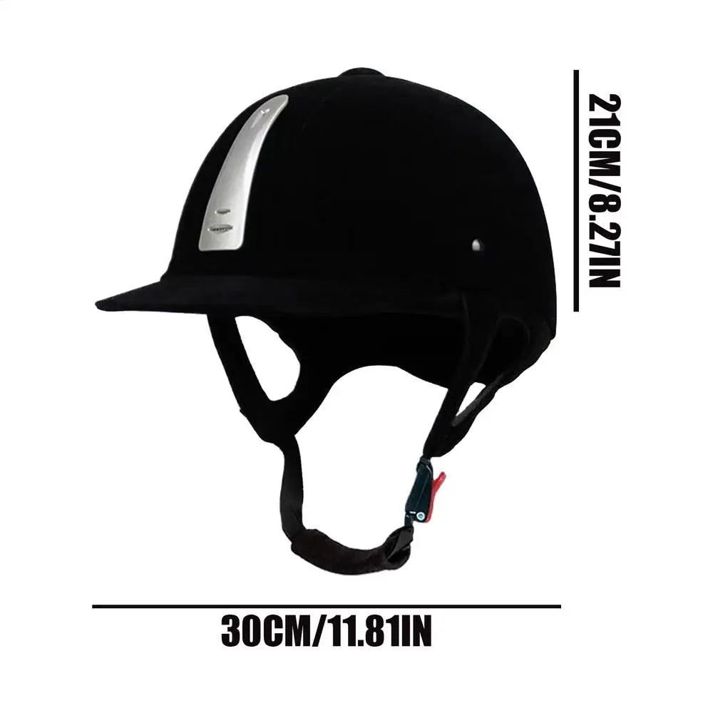 Helmet for Equestrian Safety Comfortable Horseback Protective Gear Comfortable Protective Equestrian Head Gear for Cycling Zpaxo Black