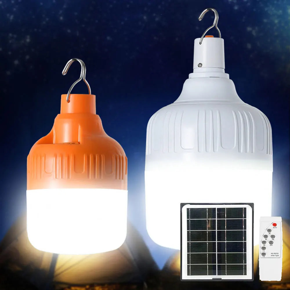 150W Solar Panel Bulb Emergency Led Light Remote Flashlight Lantern Zpaxo