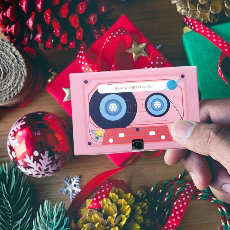 Message Recorder Cassette Recording Voice Tape Greeting Card Handmade Anniversary Gift Handmade Surprise for Birthdays Zpaxo