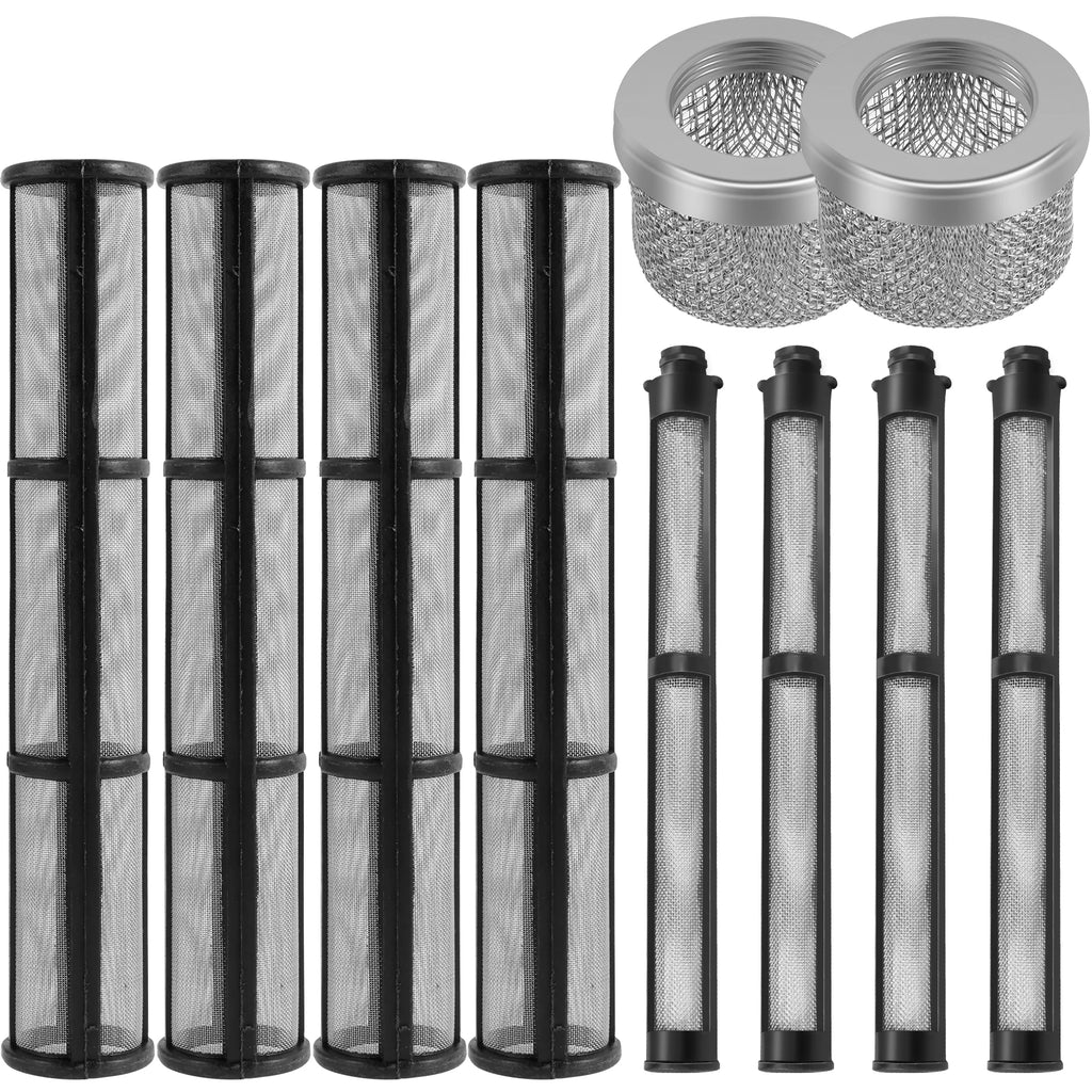 10pcs Spray Gun Filter 20Mesh 60Mesh Airless Spray Gun Accessories Filter Compatible For Graco 695 795 1095 1595 3900 5900 7900 Zpaxo Black silver 10pcs