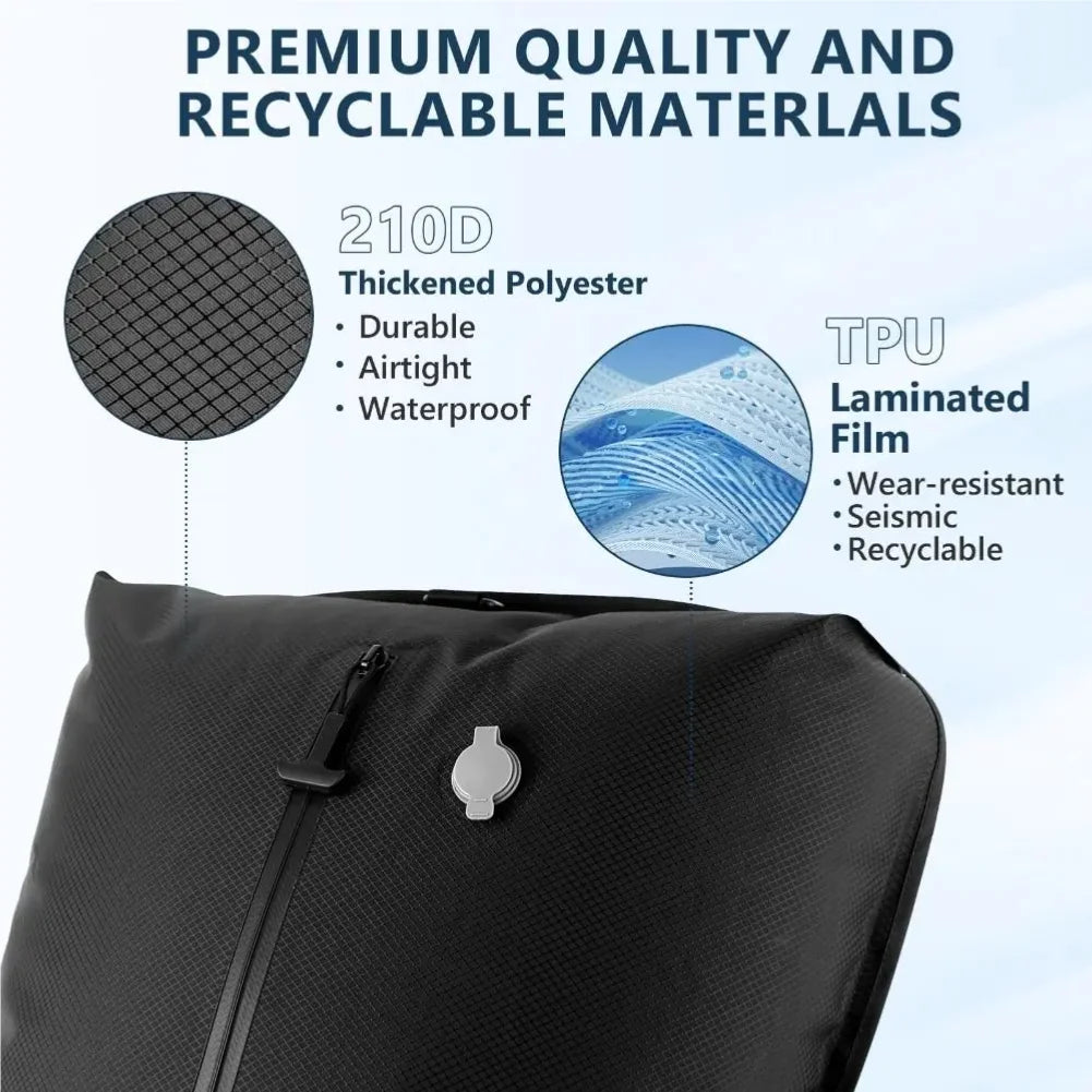 New Reusable Vacuum Bags for Travel Dustproof Space Saver Vacuum Compression Bag Waterproof Luggage Vacuum Storage Bag Backpack Zpaxo