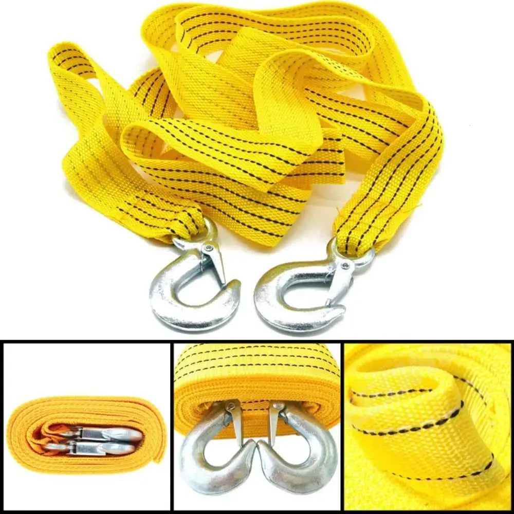 5 M Car Tow Cable 3 Ton Capacity Hooks Included Towing Pull Rope Emergency Rescue Off Road Design Heavy Duty Tow Road Emergency Zpaxo