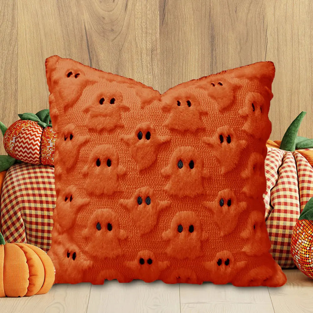 Halloween Ghost Pumpkin Pillowcase Washable Soft Pillow Case Plush