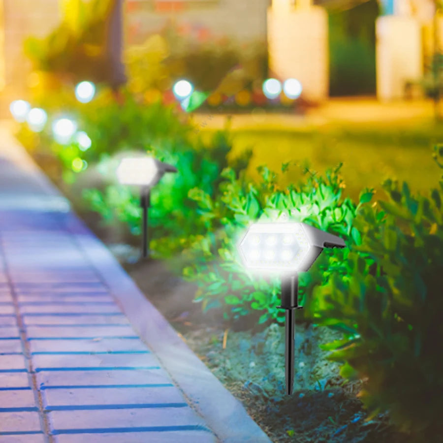 2/4PCS 108LED Solar Spotlights IP65 Waterproof Auto On/Off Landscape Wall Lamp Outdoor Decor for Garden Yard Porch Patio Zpaxo