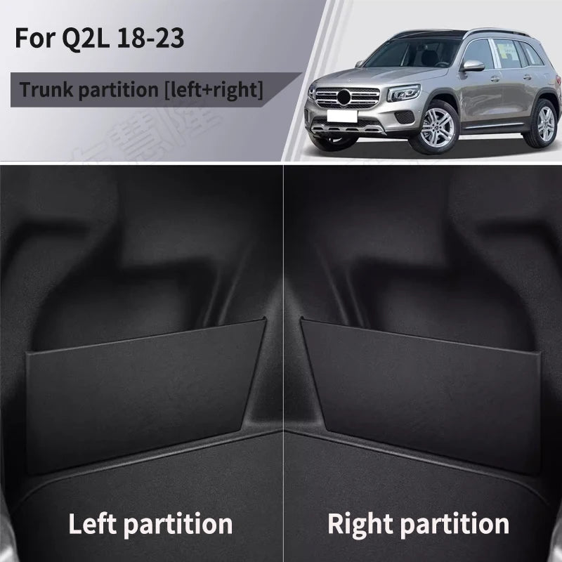 Suitable For Audi A3 A3L A6L Q3 Q2L 2012-2023 Leling Trunk Partition Interior Decoration Car Supplies Storage and Storage Box Zpaxo For Q2L 18-23