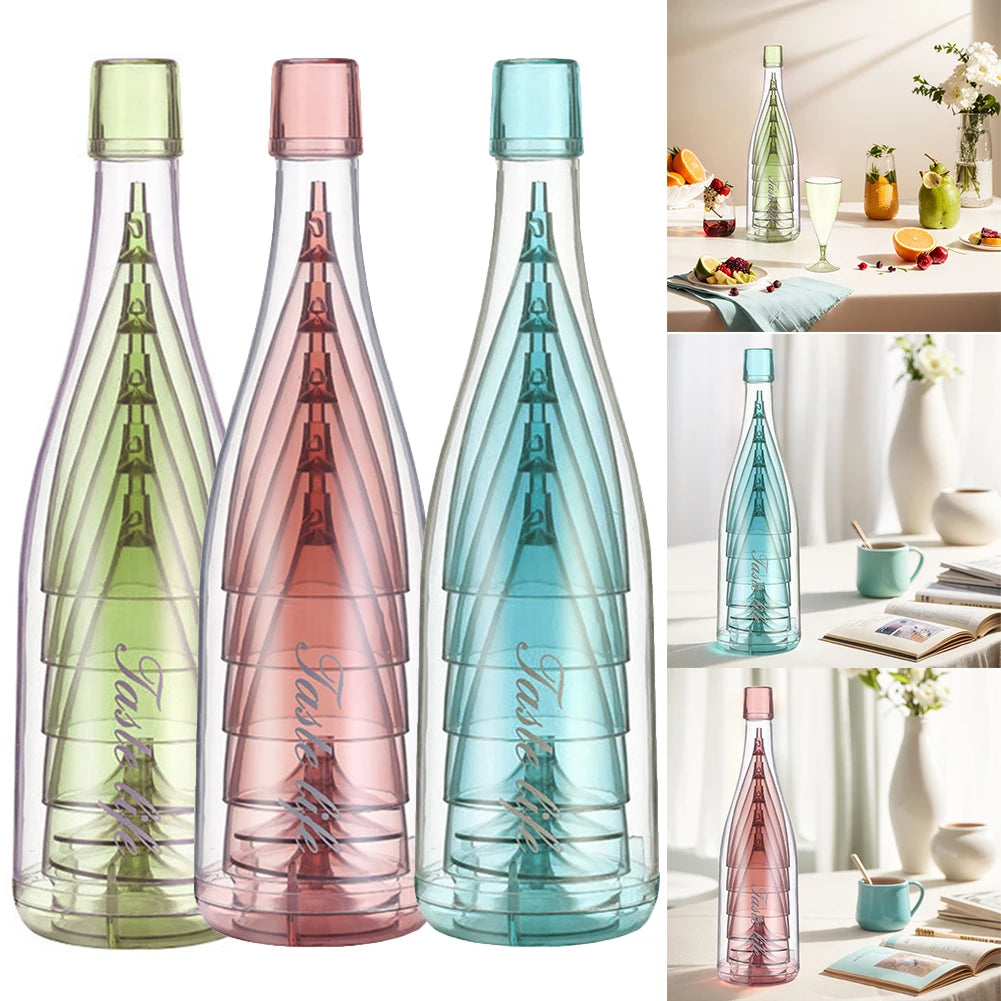 Plastic Toasting Champagne Flutes Folding Reusable Glasses Wedding