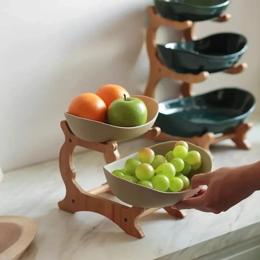 2 3 Layer Fruit Plate Home Snack Dish Creative Candy Modern Dried
