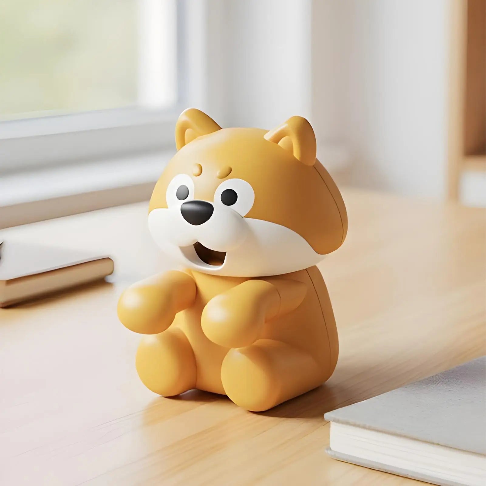 Mini Clip Fan Cute Dog Shape Rechargeable Portable Desk Office Travel