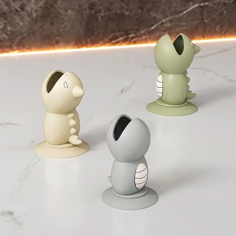 Multifunctional Cartoon Silicone Small Fish Toothbrush Holder Base Zpaxo