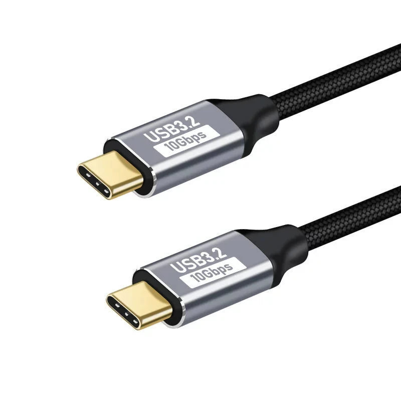 100W USB-C 3.1 Gen 2 Extension Cable 90° Angle 10Gbps 5A PD USB-C Extension Cable Zpaxo Male to Male 3m