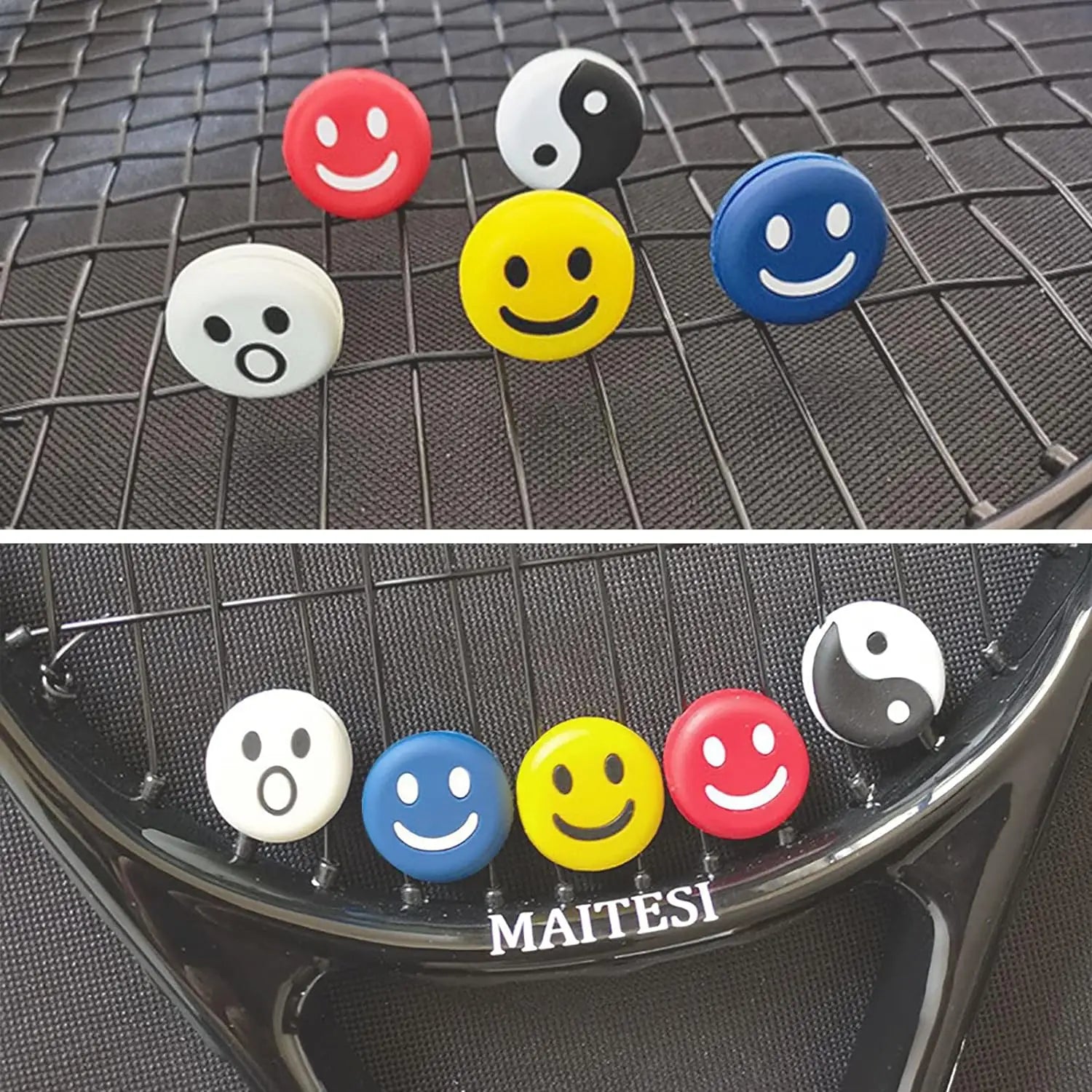 Tennis Racket Vibration Dampeners – 5-Pack Colorful Shock Absorbers