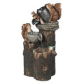 Duck Squirrel Solar Fountain Ornament Garden Family Creative Statue