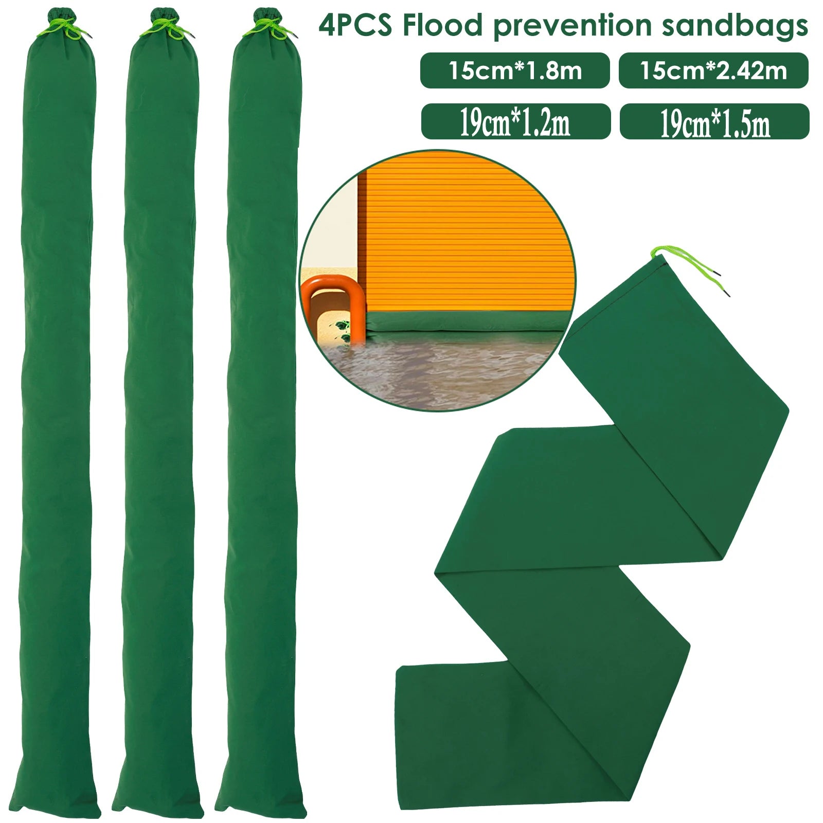 4/1Pcs Sand Bags Thickened Long Canvas Sandbags Sturdy Water Barrier Large Sand Bags Reusable Empty Flood Prevention Sandbags Zpaxo