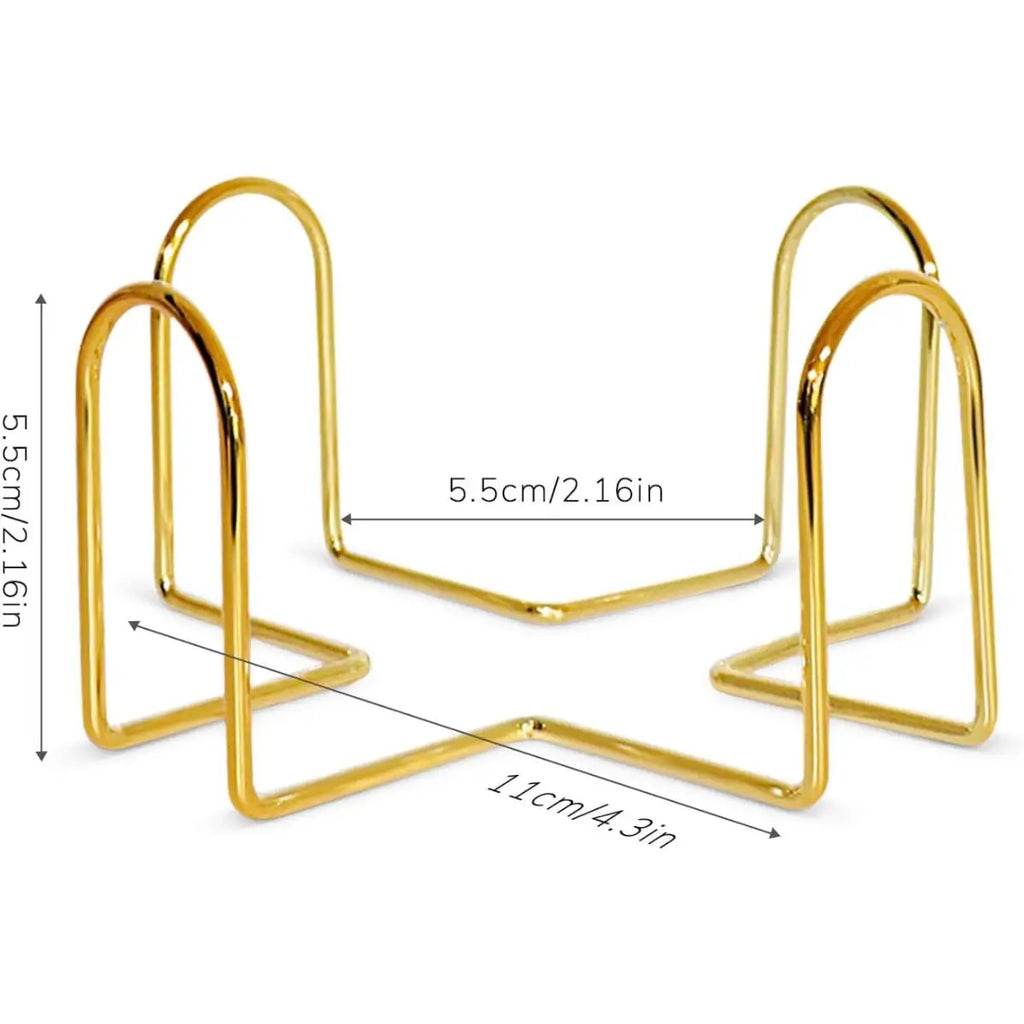 4-Pack Stainless Steel Coaster Holder Racks – Round & Square