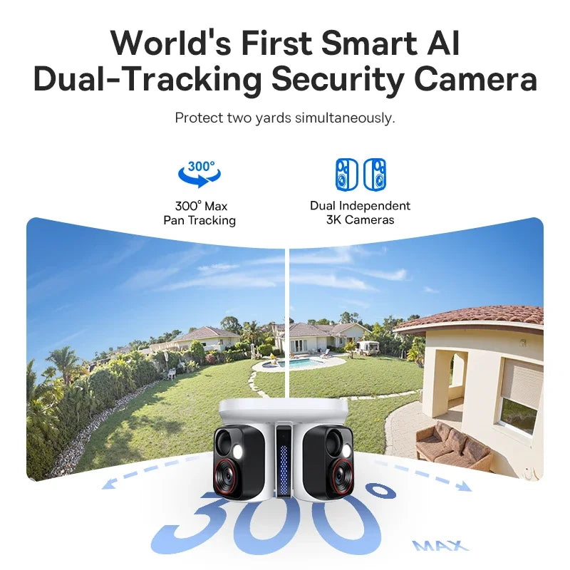 Baseus Security X1 Outdoor Dual Camera Wireless 3K Solar Panel Face