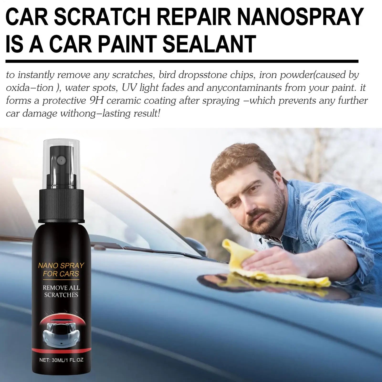 Nano Car Spray Quick Ceramic Coating Liquid Polishing Wax Renewal