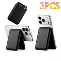 Card Wallet Holder Magnetic Phone Holder Protective Case 2 in 1 Detachable Magnetic Leather Wallet Cover Cards Holder Pocket Zpaxo Black-3pcs