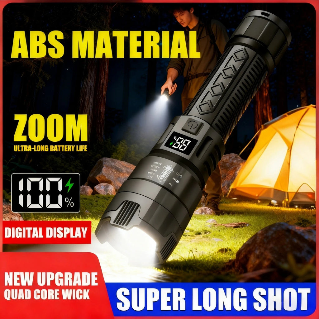 2000LM Zoomable Tactical LED Flashlight – Rechargeable Torch