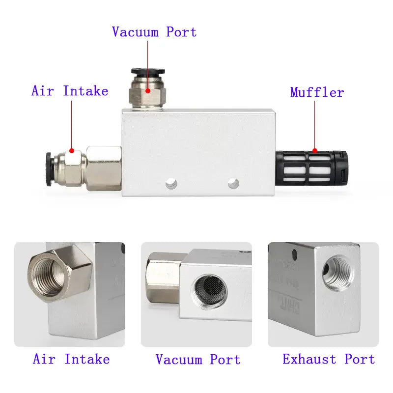 Vacuum Generator Large Flow Valve CV-15/20/25HS Manipulator Suction Cup Negative Pressure Switch Control Pneumatic Accessories Zpaxo