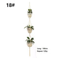 Bohemian Hand-woven Plant Hanging Basket Holder Indoor Outdoor Stand Zpaxo No. 18