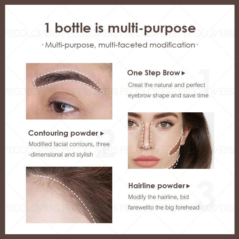 Christmas 3PCS/Set Waterproof Eyebrow Stamp - Fine Powder Perfect Brow Shape, Ideal Gift for Contour & Hairline Zpaxo