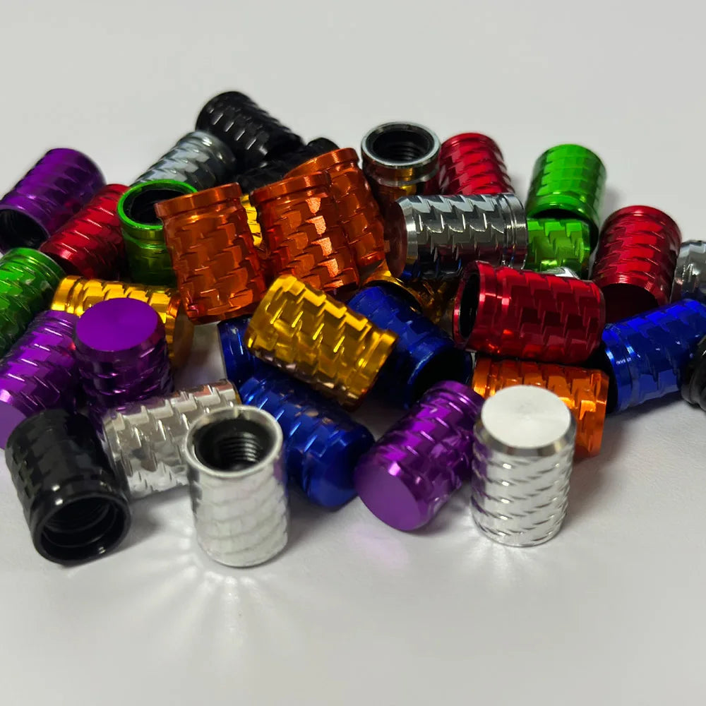 4-Pack Aluminum Tire Valve Stem Caps – Cars, Trucks & Bikes