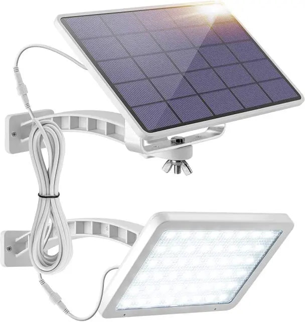 Solar 48LED Lights Outdoor Waterproof Indoor Remote Wall Split Lamp Zpaxo White-No Remote Warm White China Mainland
