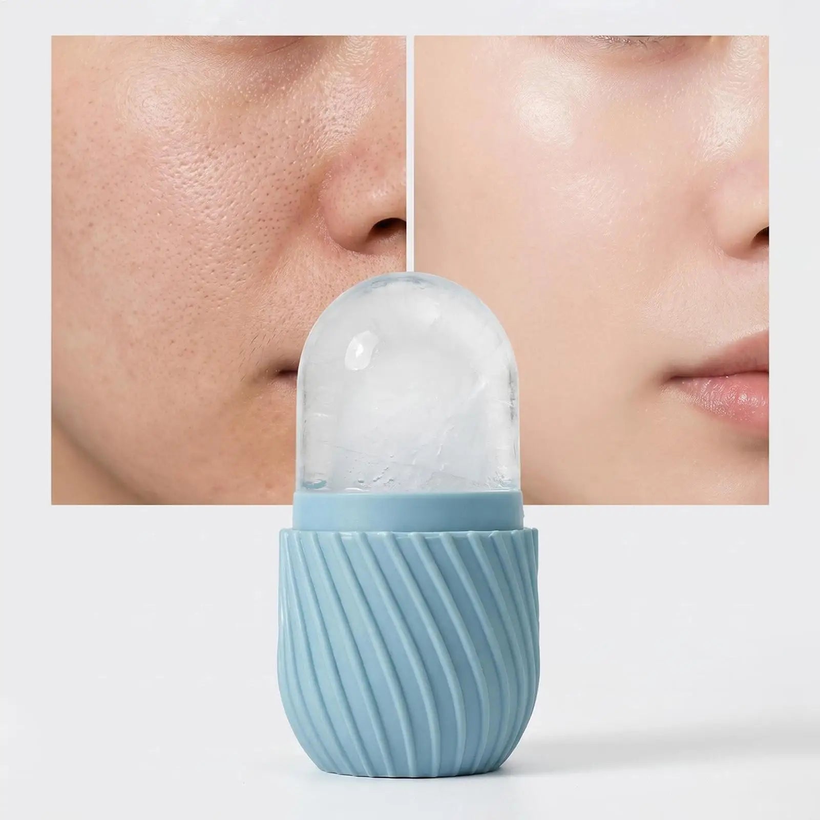 Face Ice Roller Silicone Reusable Massage Skincare Puffiness Dark