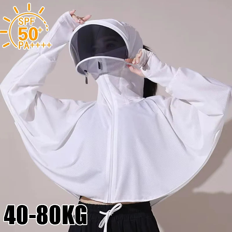 Women's Ice Silk Sun Protection Jacket Spring Summer UV-Blocking