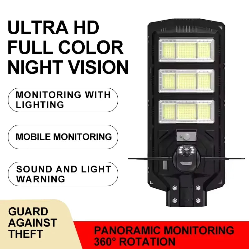 Solar Powered Security Street Light Wifi Camera Voice Warn 4MP V380 Zpaxo WiFi China Mainland