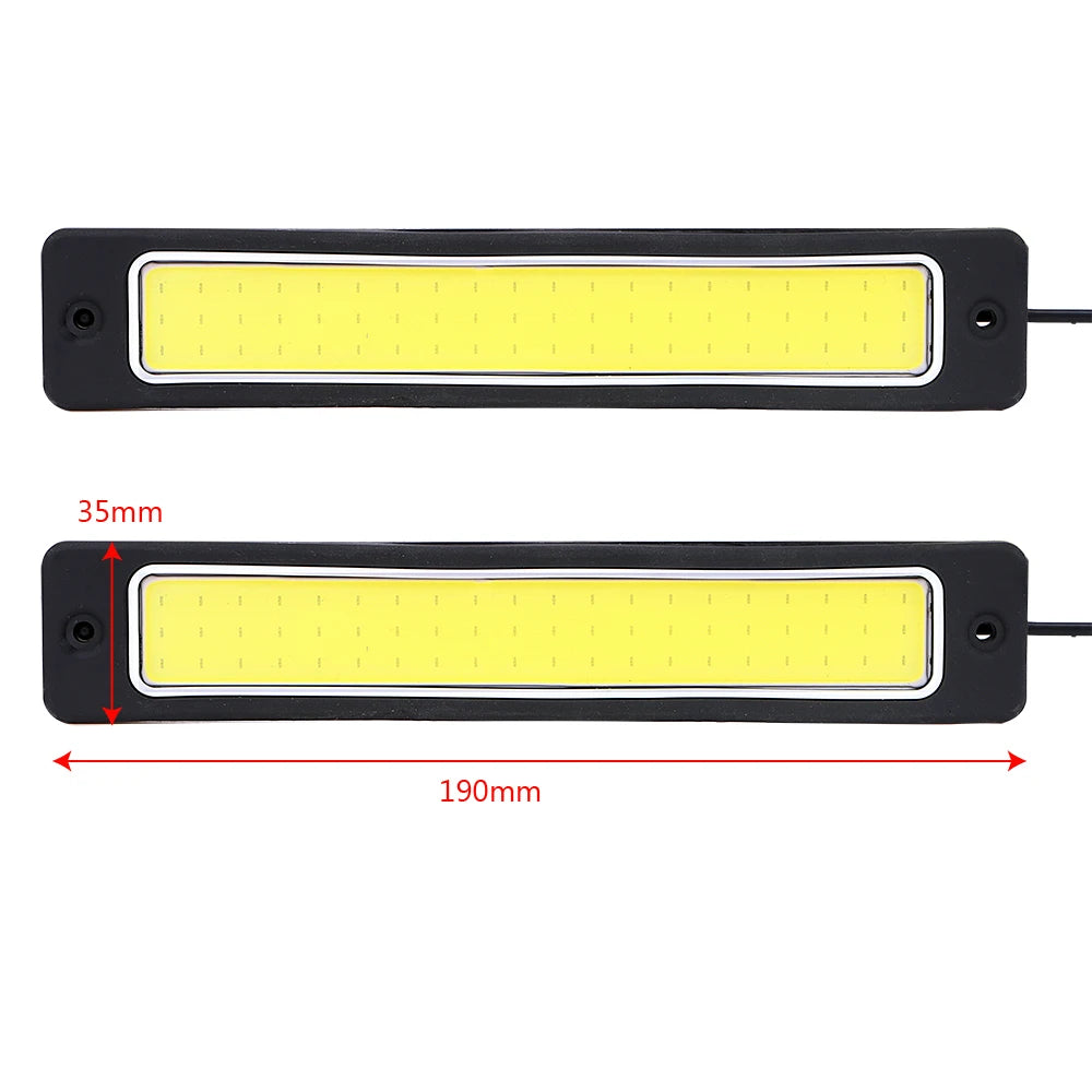 COB Bright Bendable Fog Lamp Flexible Reversing LED Car DRL Daytime