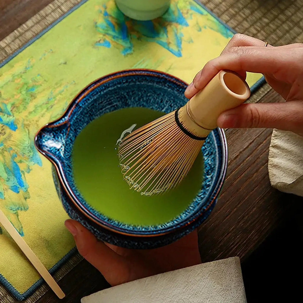 Japanese Matcha Tea Safe Bamboo Whisk Teaspoon Sets Bowl Holder
