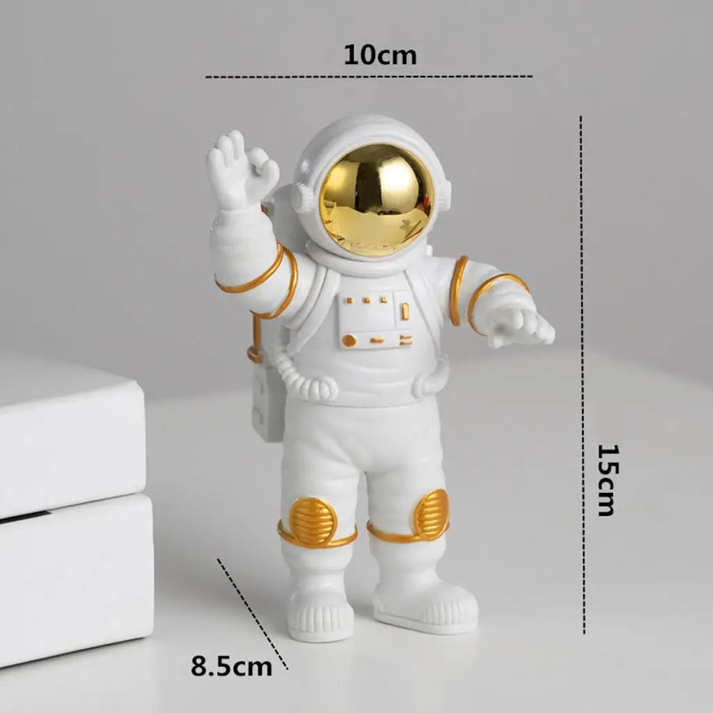 Resin Astronaut Figurines Spaceman Sculpture Miniatures Parties Cake Zpaxo