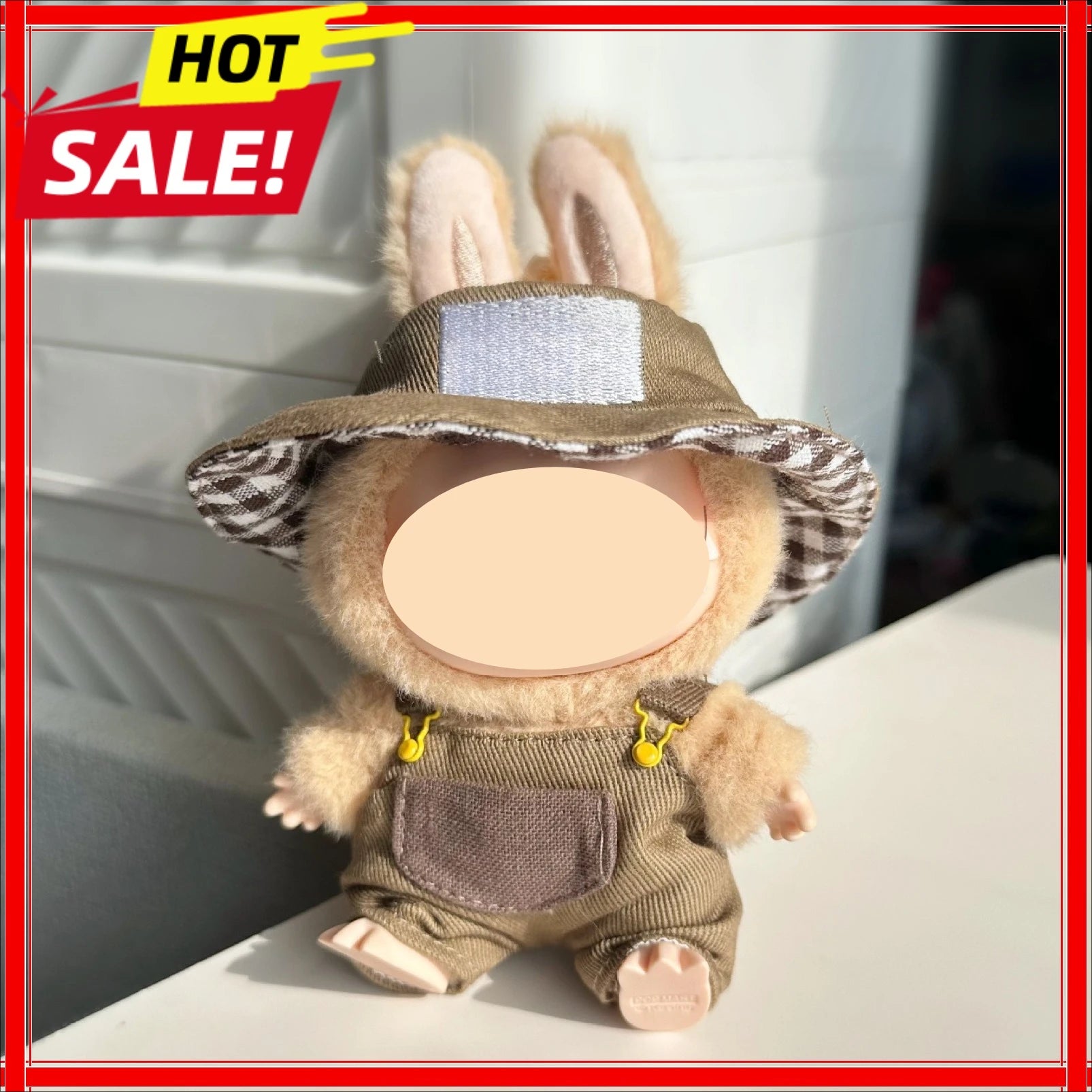 Labubu 17cm Doll Clothes Set – Sweater, Hat, Bag & Glasses Doll Clothing Set Zpaxo brown No doll